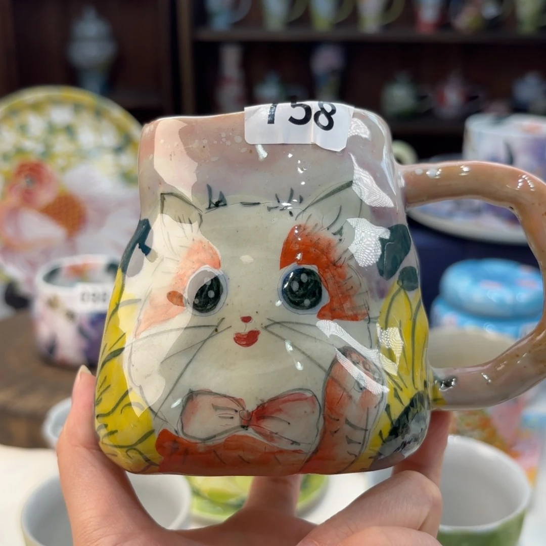 瓷片景德镇手绘高温釉下彩陶瓷茶具