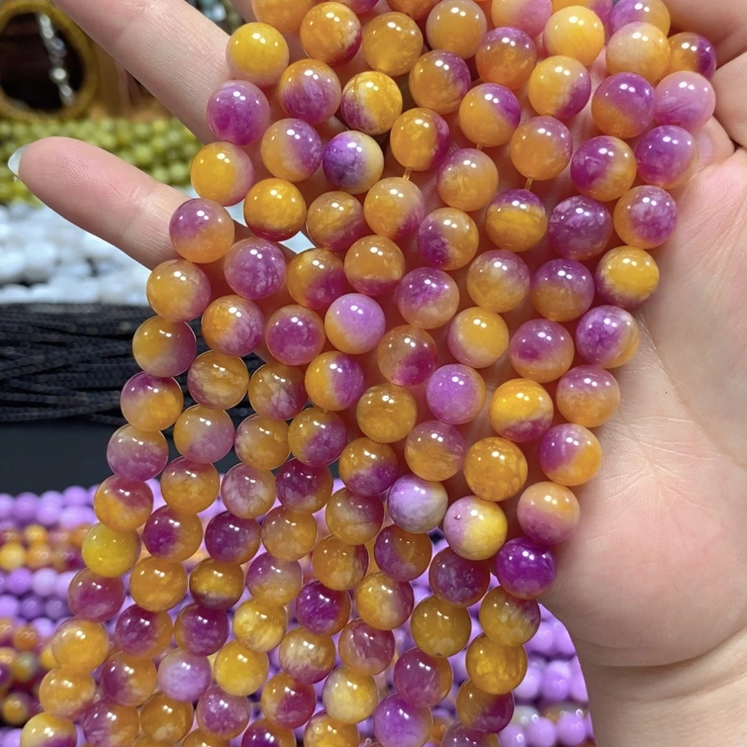 玛瑙/玉髓未镶嵌珠宝半成品飘花玉髓一条卡10mm