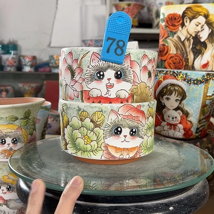 景德镇手绘花盆性价比超高的直播间