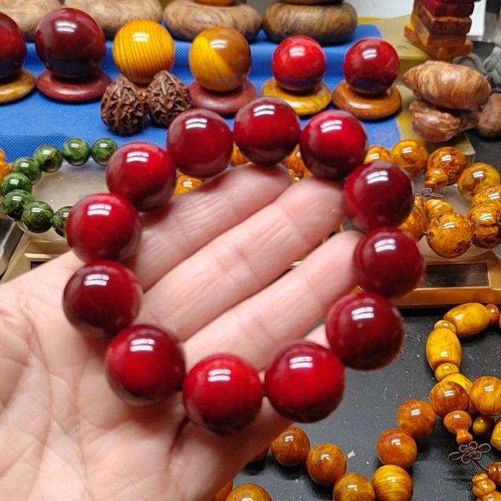 松木浩****）琥珀木手串红油2.0尺寸