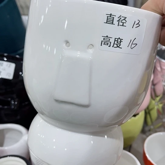 多肉绿植陶瓷花盆9.9包邮，有孔