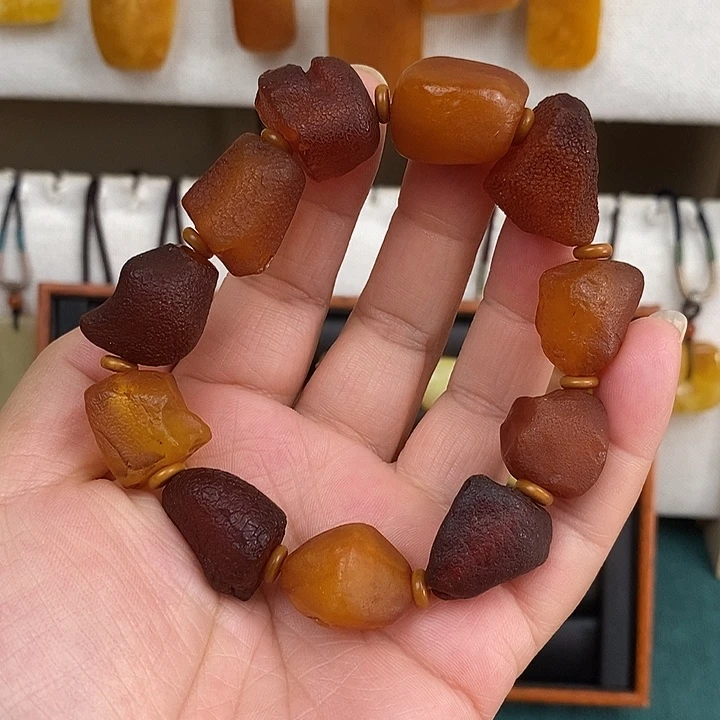 蜜蜡未镶嵌珠宝奇石手串