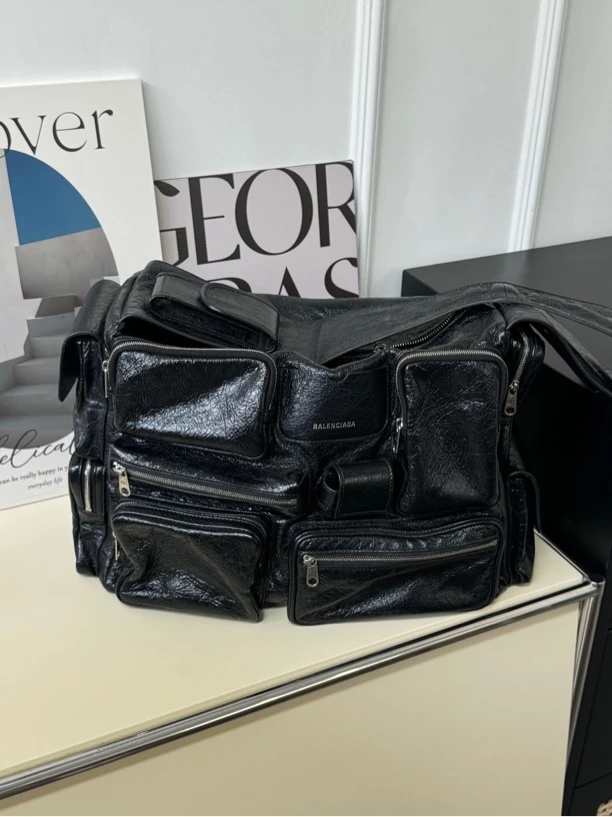 95新 Balenciaga/巴黎世家 9004 黑色superbusy单肩包