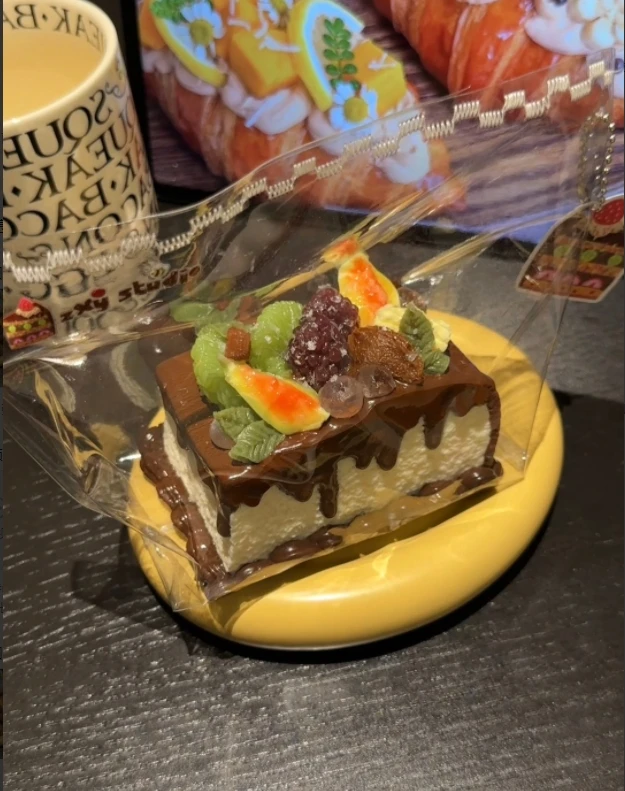 无花果巧克力盒子蛋糕捏捏硅胶捏捏厚奶油泥感烂泥感360g