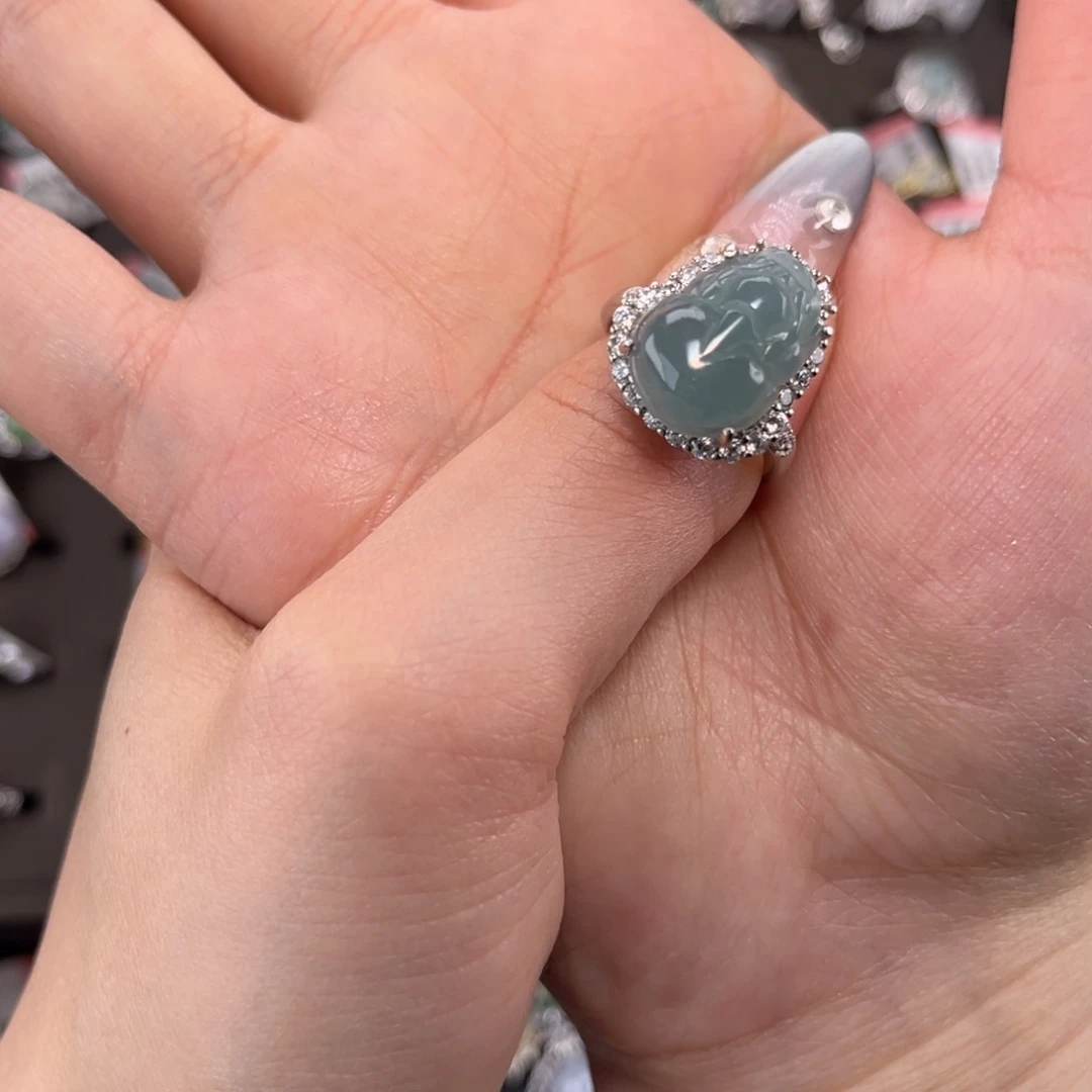 翡翠颈饰银S925镶嵌45678