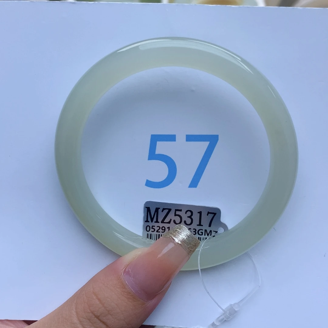 落***叶和田玉手镯未镶嵌