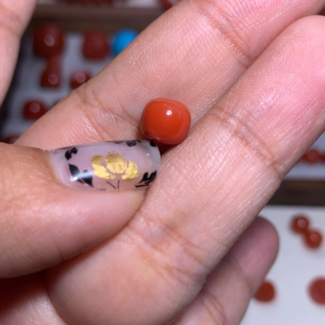 一***秋南红玛瑙未镶嵌老型7.5×6.5满肉瓦西 微微微纹