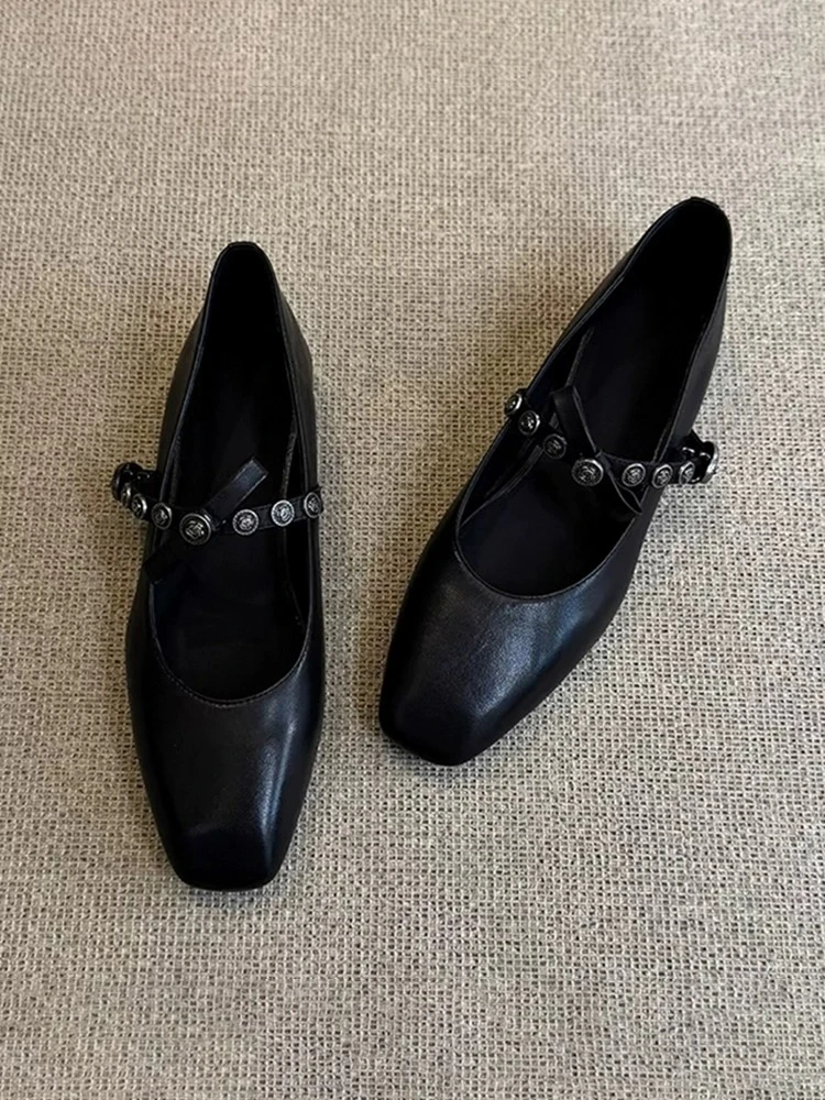 啤梨~超软小羊皮单鞋女25新款平底芭蕾鞋浅口配裙子百搭玛丽珍鞋