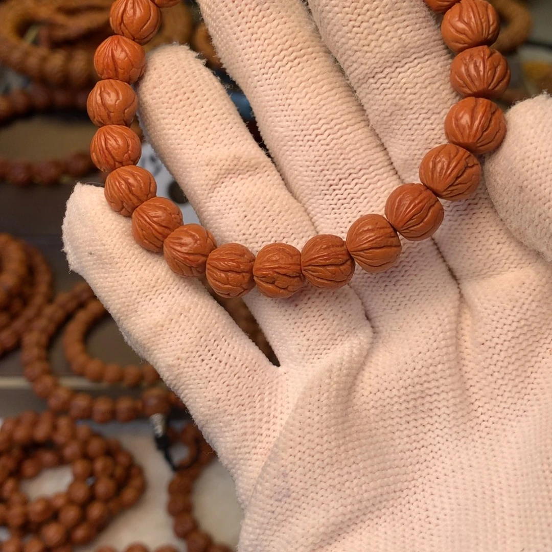 丹***丹手串桃核秦岭龙纹