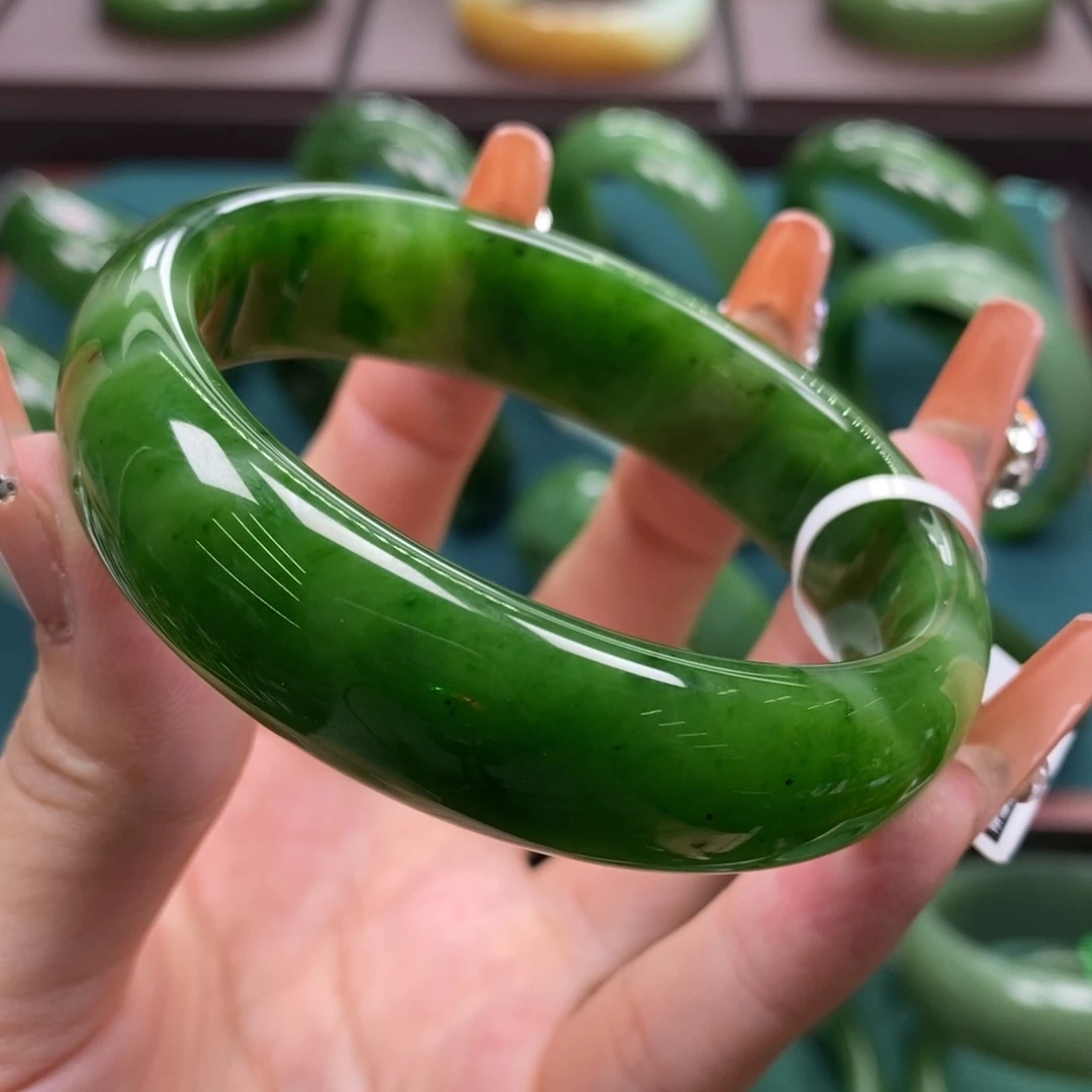 和田玉（碧玉）未镶嵌手镯5758