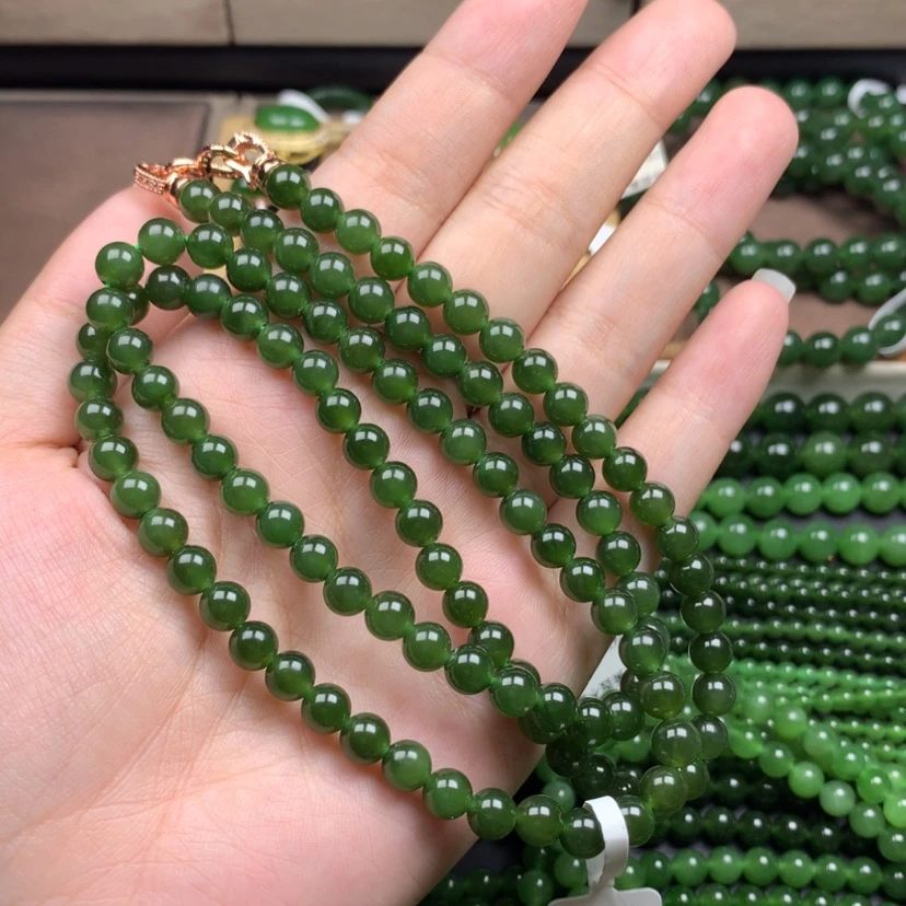 【闪购商品】颈饰未镶嵌和田玉（碧玉）璐***妈6m
