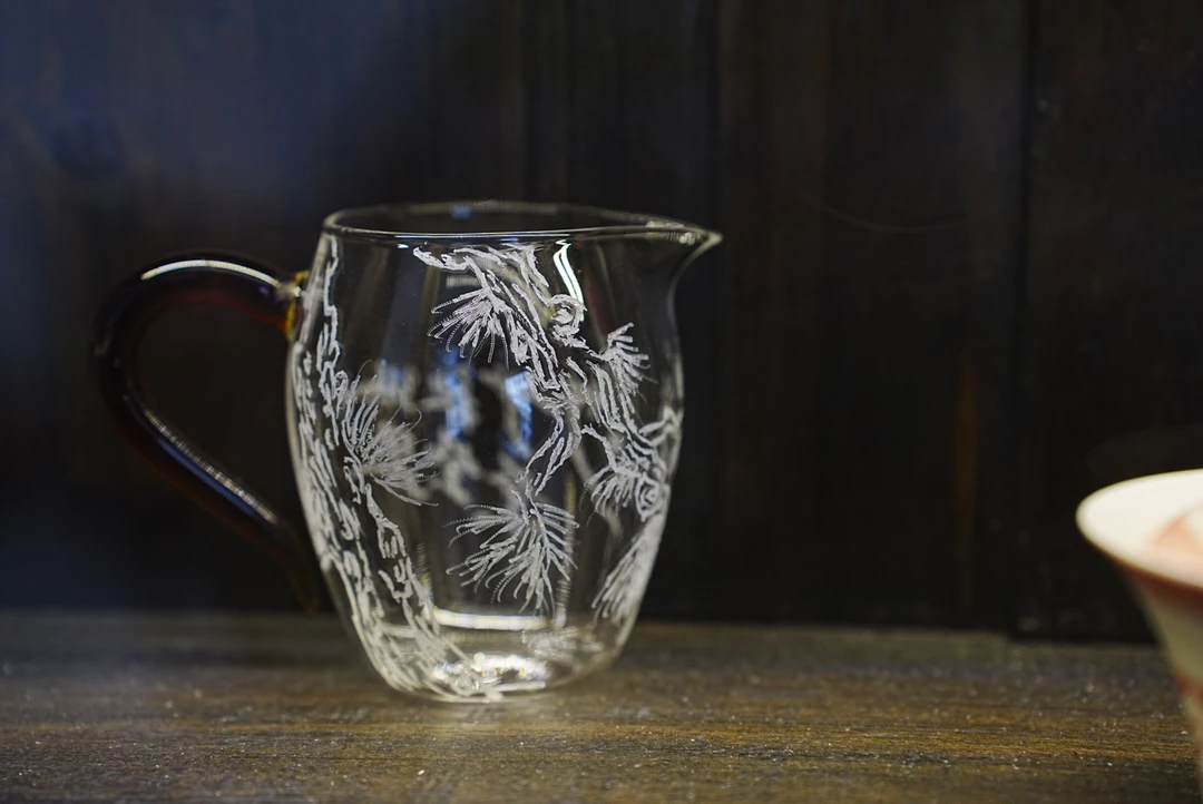 风屿器事公杯 纯手工雕刻流白公杯 青松百丈柯 秋风无奈何公杯