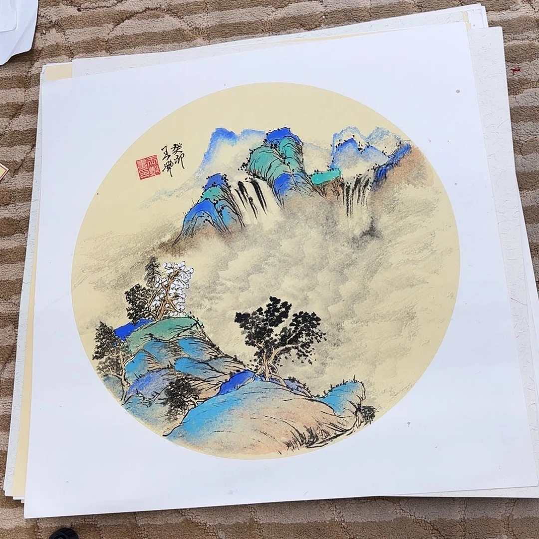 国画花鸟等图案和50.50