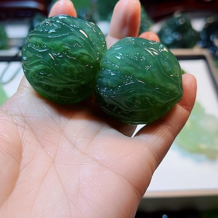 蛇纹石玉合金手把件用****9