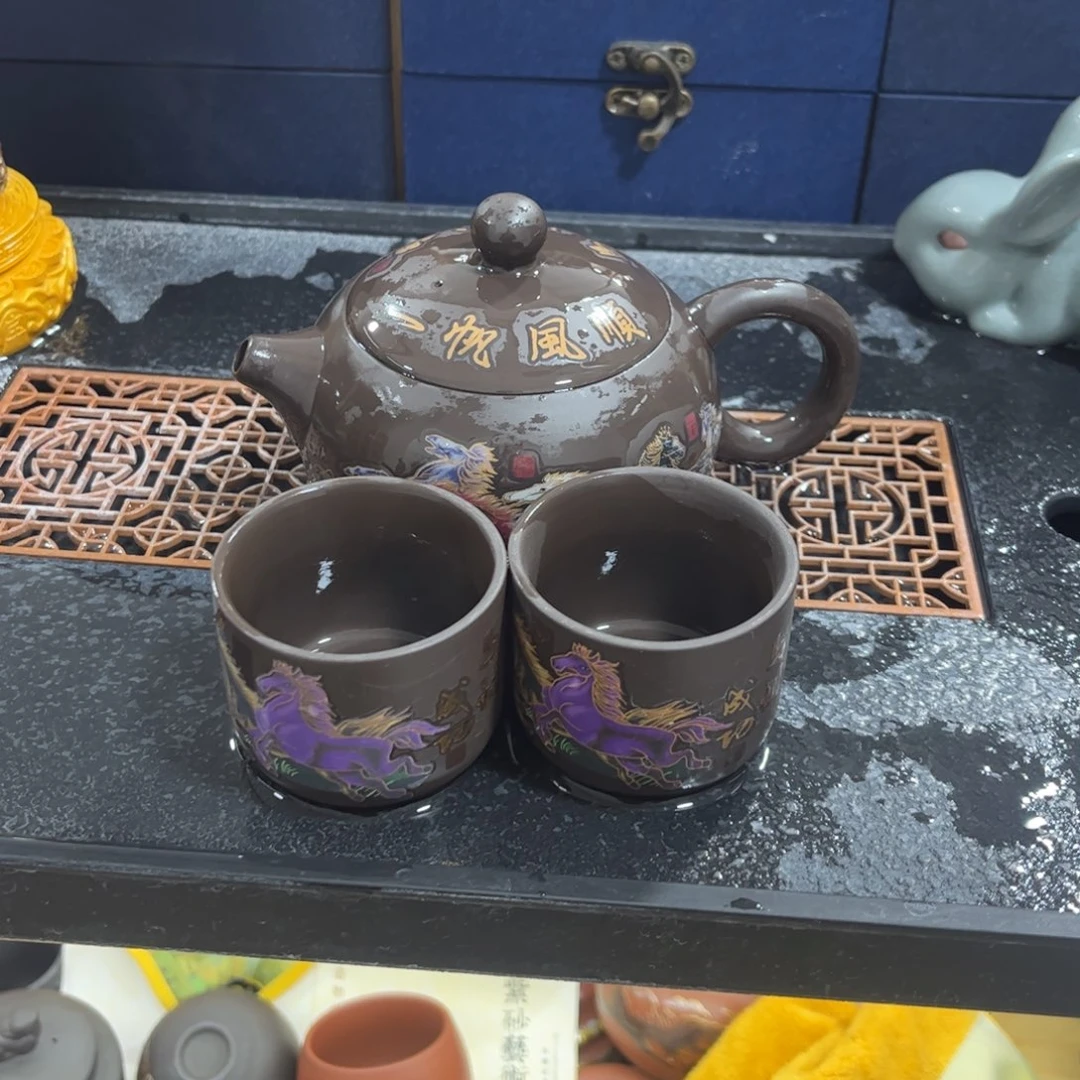 紫砂茶杯紫砂壶一壶2杯