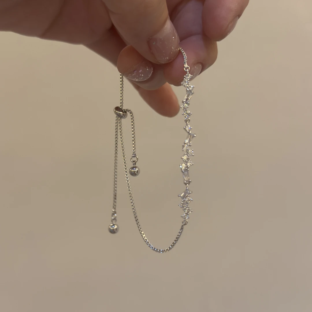 铜合金合成锆石手链 CHANGE x 银河手链 百搭小众超仙 弧S269