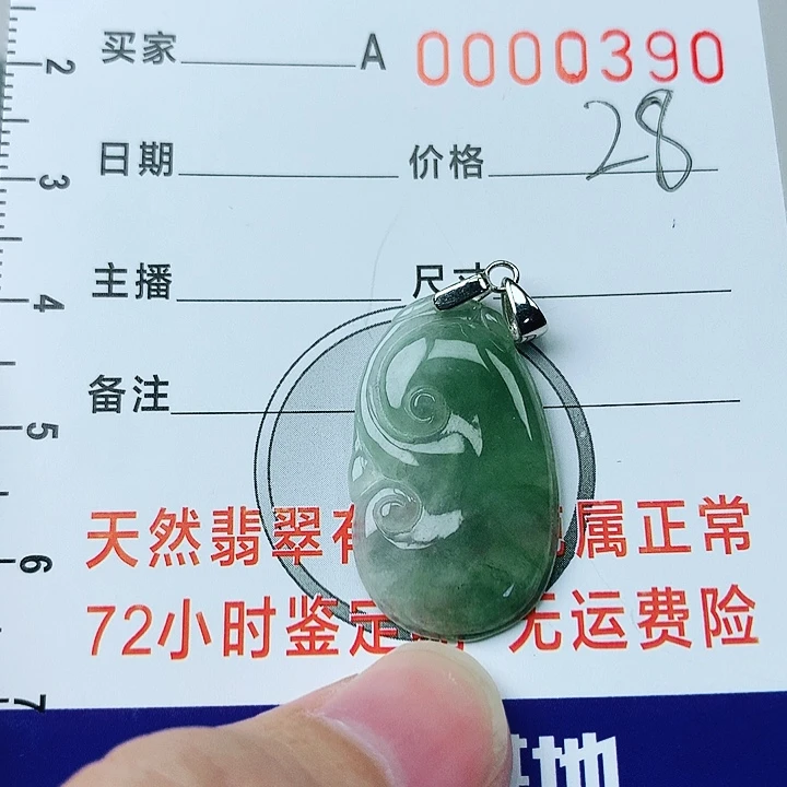 翡翠颈饰银S925镶嵌翡翠