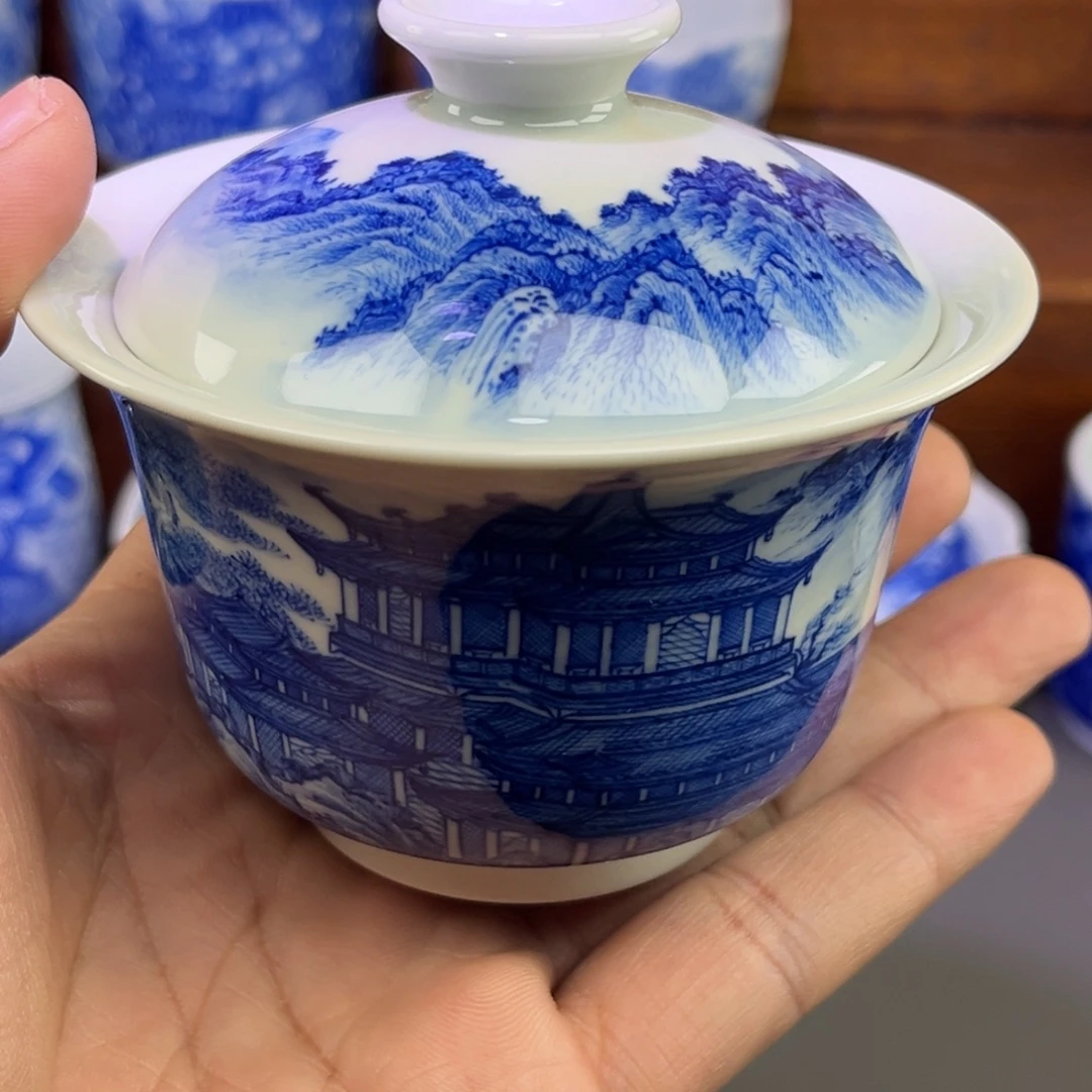 軍***，陶摆件手工手绘微瑕