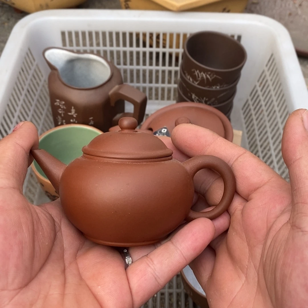 愚***致紫砂茶壶年糕土水瓶