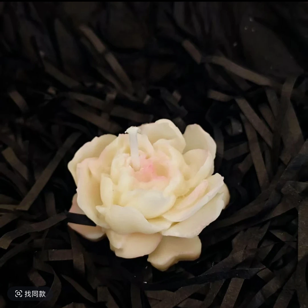 腮红茉莉花白粉茉莉香香薰蜡烛居家摆件ins风伴手礼