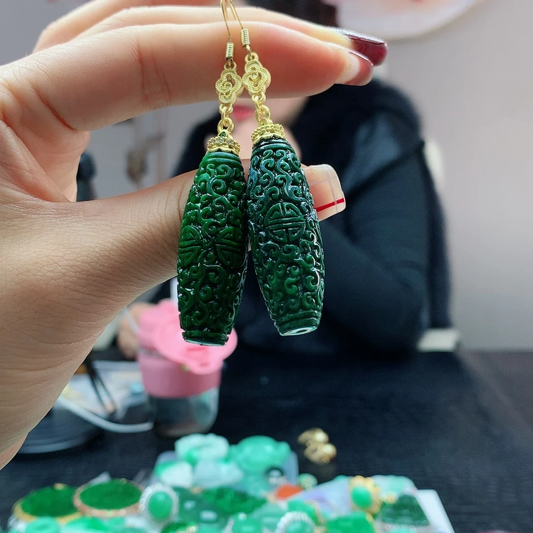 【闪购商品】翡翠耳饰未镶嵌，
