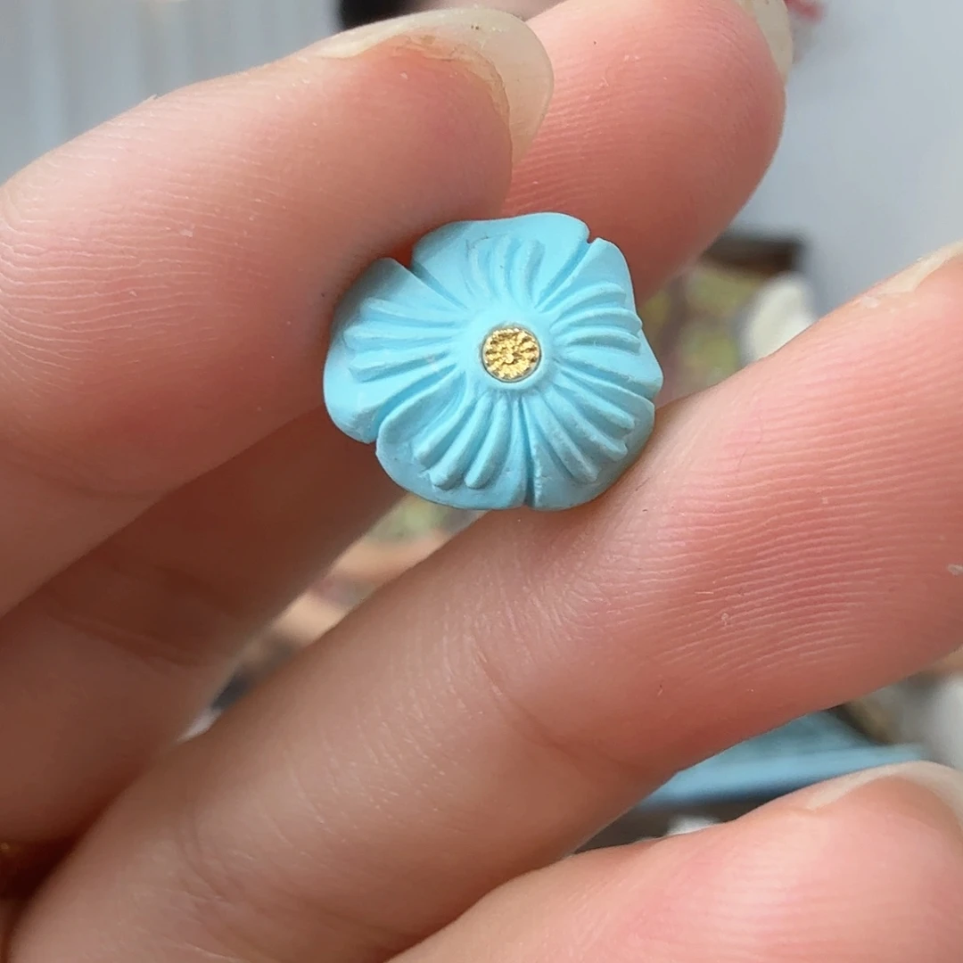 绿松石未镶嵌挂件