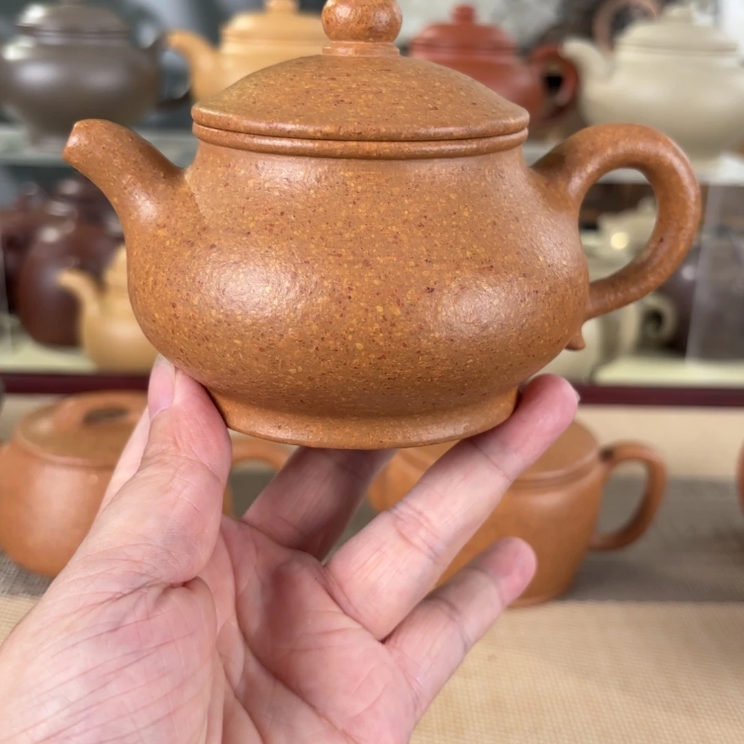 茶壶紫砂梨皮黄段潘壶230