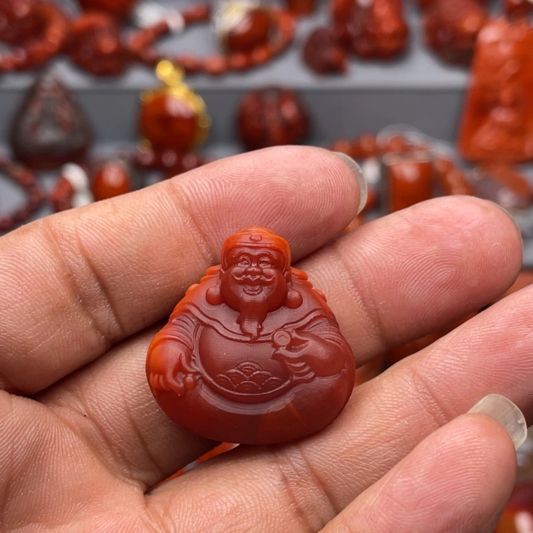 南红玛瑙未镶嵌珠宝奇石吊坠