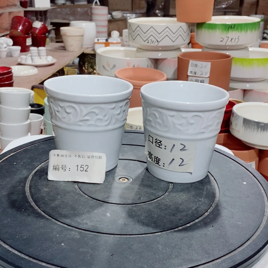 微瑕花盆-152-口12×12-2个