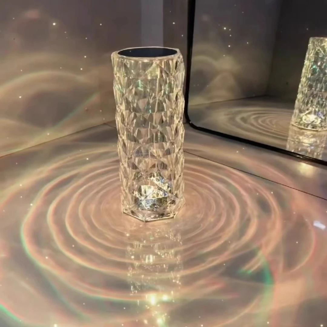 81小夜灯玫瑰灯磨砂轻奢风触摸亚克力触控式插电