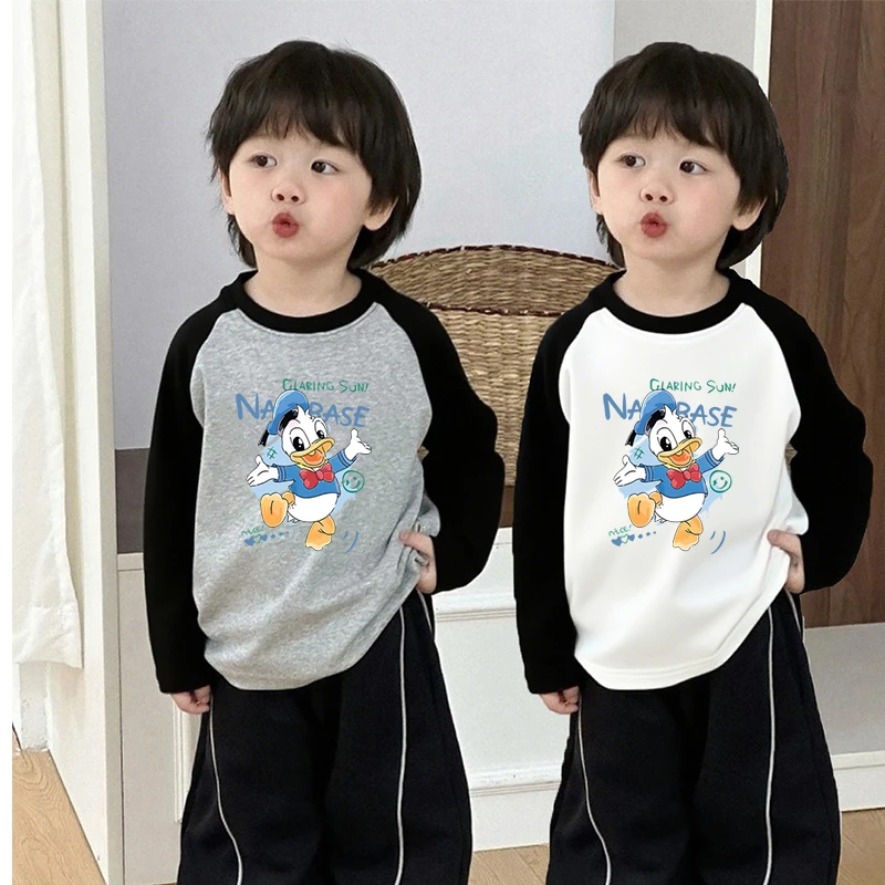 新款男女童可爱百搭打底衫内搭上衣薄中小童宝宝纯棉长袖t恤秋季