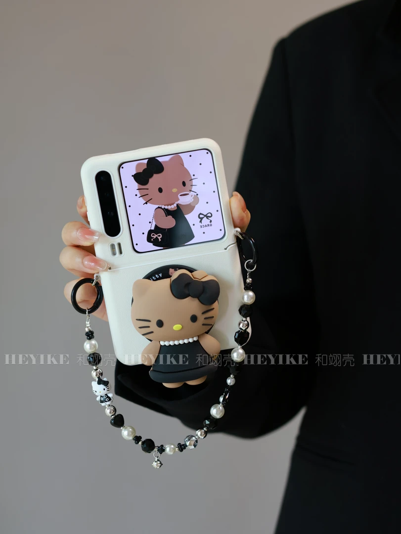 壳膜一体法式KT斜挎适用华为purax手机壳mixflip2磁吸防摔中轴