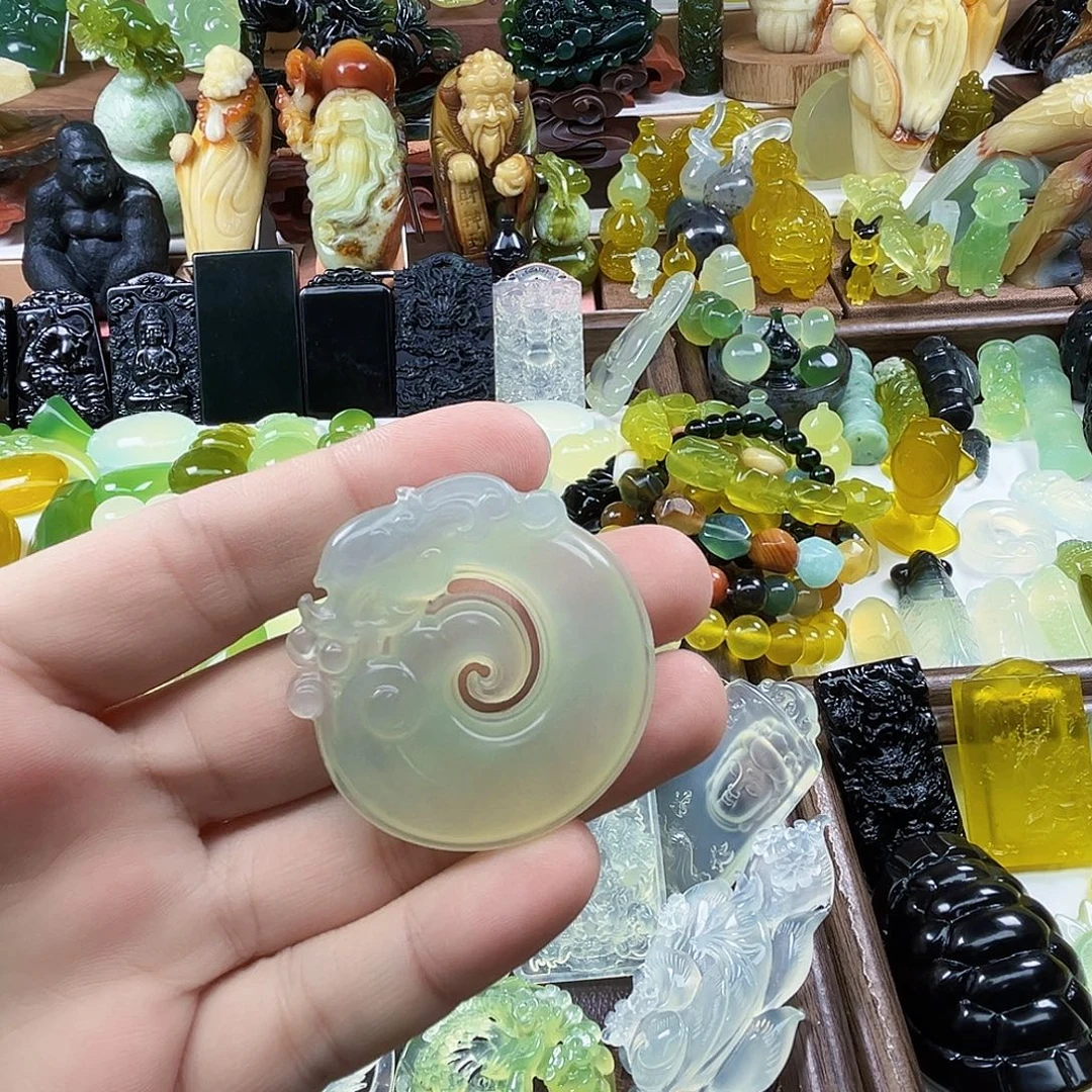 岫玉未镶嵌吊坠(不含链)