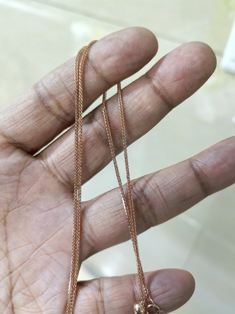 18k玫瑰金项链时尚