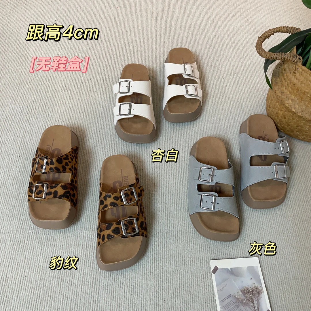 【Si&华严选】百搭方头勃肯仙女风一字拖沙滩凉拖（没有鞋盒）0711