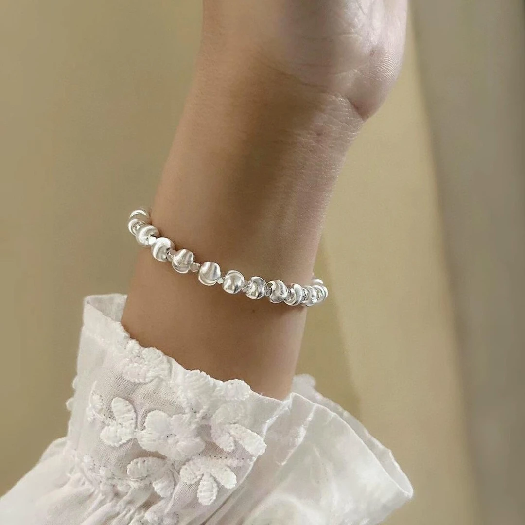 银猫眼珠手链女生2025年新款轻奢小众精致手串高级感手饰品