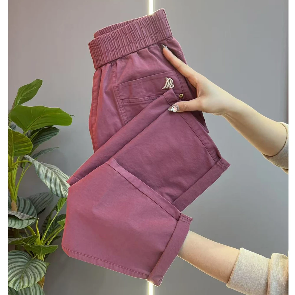 春夏季新款哈伦裤修身卫裤女韩版宽松高腰小脚裤休闲显瘦老爹裤子