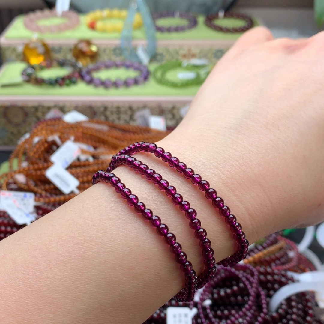 石榴石未镶嵌手串手串3.8