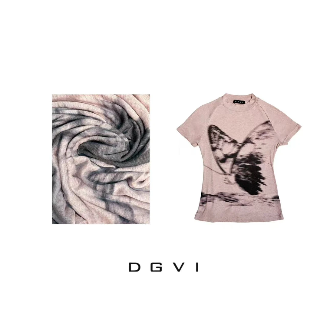 2025烟灰玫瑰百搭显瘦辣妹T恤#242E095PZB