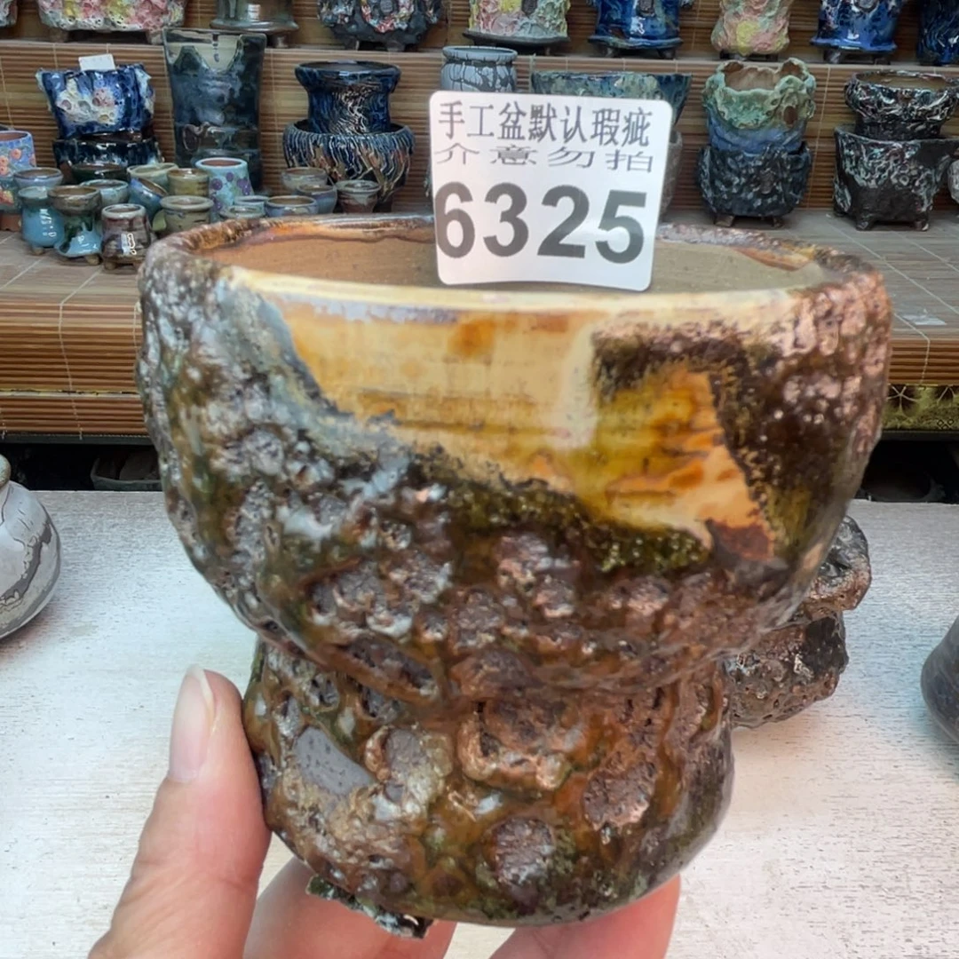 手工花盆默认瑕疵完美者勿拍