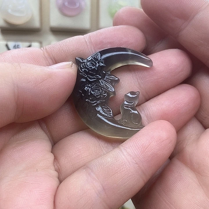 蛇纹石玉未镶嵌颈饰墨****〗