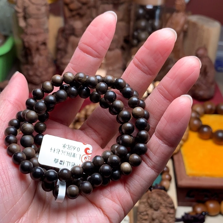 檀香木手串/手链老山檀0.6阴沉沉水