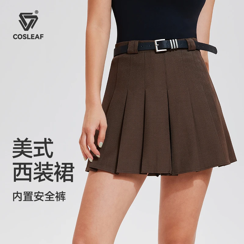 【百褶裙】女装自带安全裤短裙百搭运动高腰半身裙防走光春季夏季