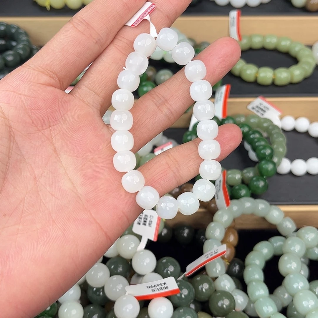 和田玉手串未镶嵌纯天然新疆和田玉且末天泰10mm