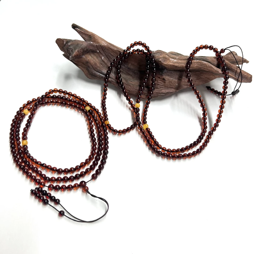 【小宝珠宝】14   T84093-血珀DIY长链-多样性发一件-4mm+