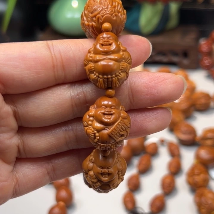 手串/手链橄榄核双童子弥勒佛