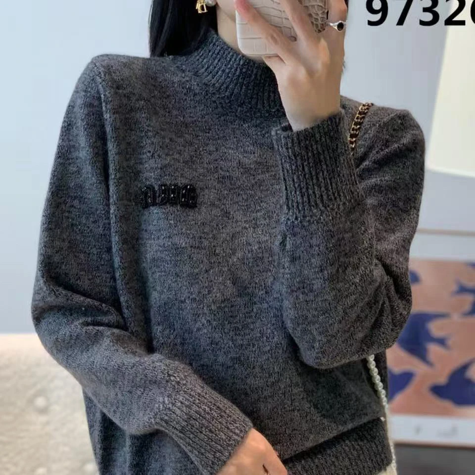 【纬尔飞】半高领加厚毛衣女士宽松洋气时尚羊毛内外穿减龄百搭保暖