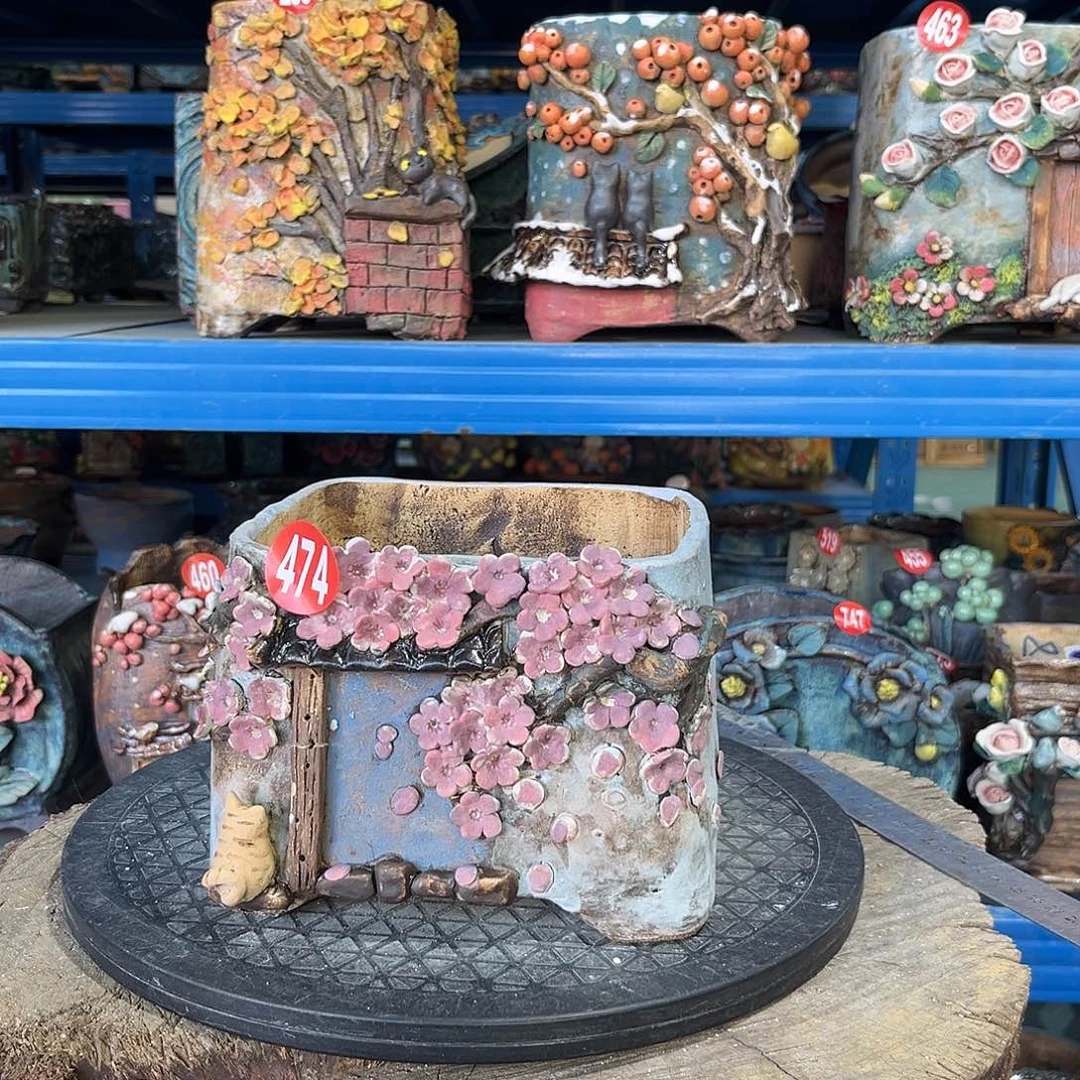 微瑕474 号陶然花器手工花盆