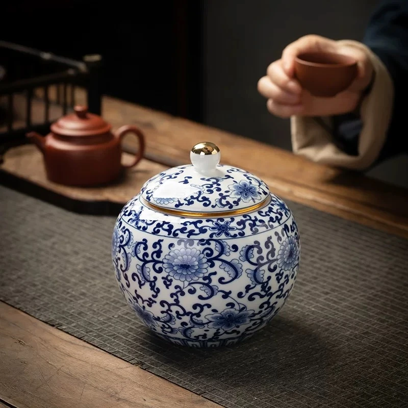 JZGF-HP青花缠枝莲圆罐