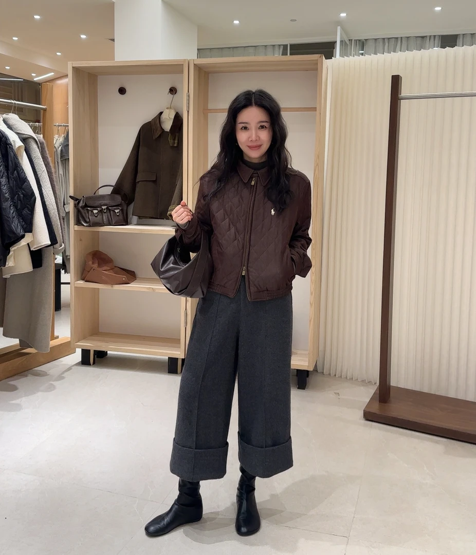 鑫燃KIKI 小众时尚设计感菱形格棉服外套 259526 MHT